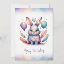 Adorable Rabbit BunnyLonghorn Happy Birthday