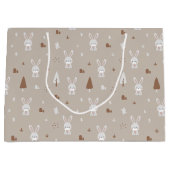 Adorable Rabbit Motif Grand sac cadeau (Devant)