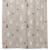 Adorable Rabbit Motif rideau douche (Devant)