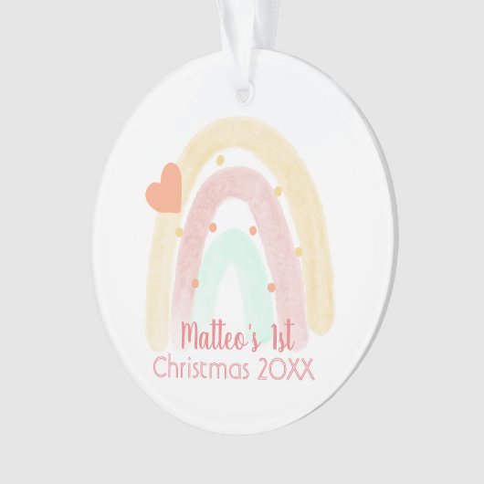 Adorable Rainbow Heart Confetti 1er Noël (devant)