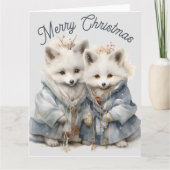 Adorable Renard Artique Carte de vacances XL (Devant)