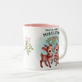 Adorable renne férié mistletog mug (Devant droit)