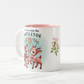 Adorable renne férié mistletog mug (Devant gauche)