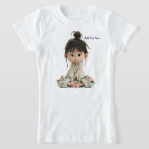 Adorable Rommelige Knot Anime Meisje T-shirt