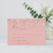 Adorable rose or gliter scintille mariage rsvp (Debout devant)
