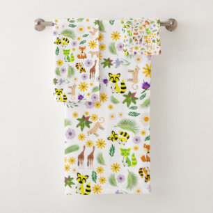 adorable safari coloré motif bébé animaux mignons