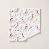 Adorable Safari Giraffe & Lion Motif (Gant de toilette)