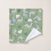 Adorable sauge vert safari zèbre jungle motif (Gant de toilette)