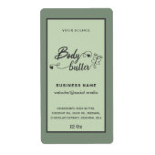 Adorable script papillon corps beurre étiquette (Devant)