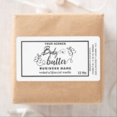 Adorable script papillon corps beurre étiquette (En situation)