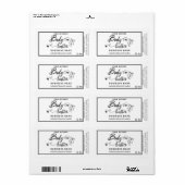 Adorable script papillon corps beurre étiquette (Feuille entière)