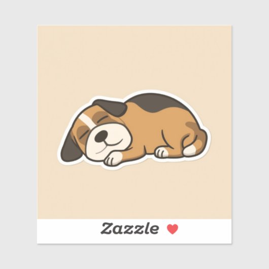 Adorable Sleepy Puppy Sticker  (Vel)