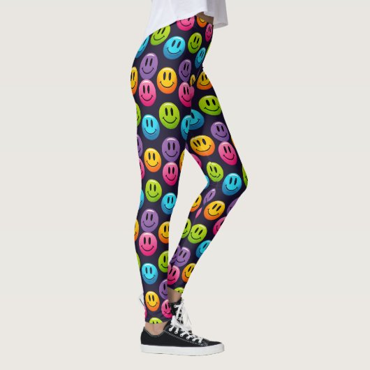 "Adorable Smile Emoji Pattern Collection" Leggings (Rechts)