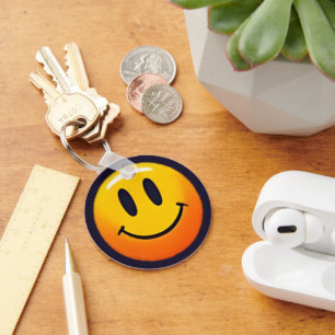 "Adorable Smile Emoji Pattern Collection" Sleutelhanger