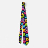 "Adorable Smile Emoji Pattern Collection" Stropdas (Achterkant)
