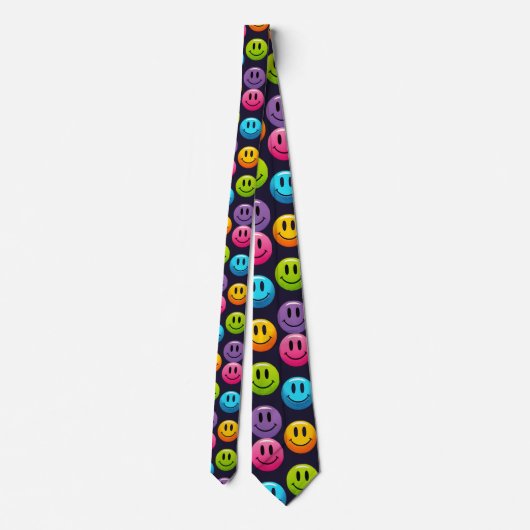 "Adorable Smile Emoji Pattern Collection" Stropdas (Achterkant)