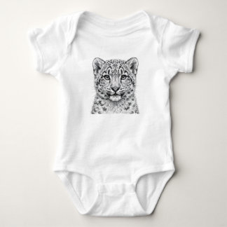 Adorable Sneeuwluipaar Welp Baby Body Romper