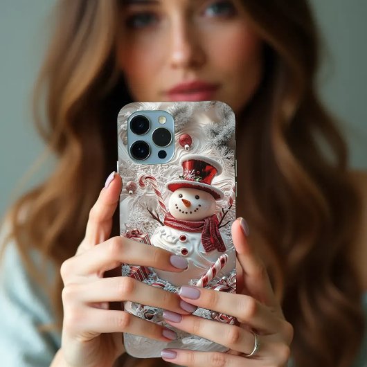 Adorable Snowman Coque iphone cadeau de Noël