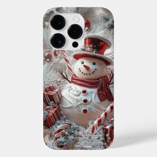 Adorable Snowman Coque iphone cadeau de Noël (Verso)