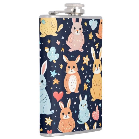 Adorable Soft Pastel Baby Animal Pattern Mug Heupfles (Rechts)