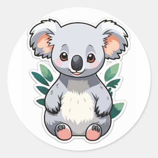 Adorable Sticker Koala - Cudly Australian Icon (Devant)