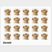 Adorable Sticker Royal Dress Up King Lion (Feuille)