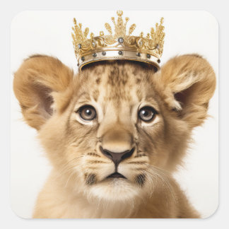 Adorable Sticker Royal Dress Up King Lion