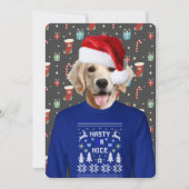 Adorable Sweater Party Golden Retriever Invitation (Devant)