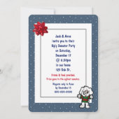 Adorable Sweater Party Golden Retriever Invitation (Dos)