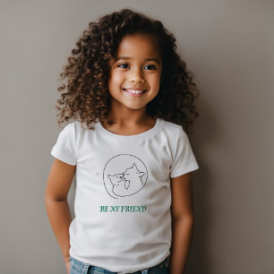 Adorable T-shirt 'Be My Friend' pour enfants - Cha