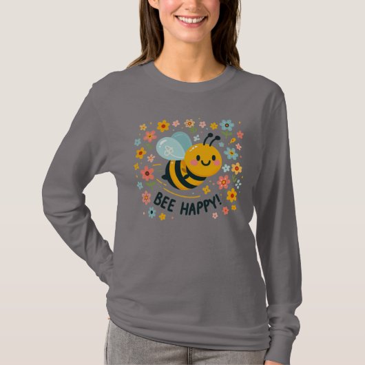 Adorable T-shirt Bee Happy (Devant)