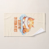 Adorable Tabby Orange Chat - Je tente mon meilleur (Serviette à main)
