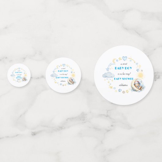 Adorable table bleue Confetti (Devant)