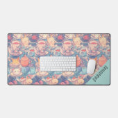 Adorable Tea Party Doodle Collage, Bureaumat (Keyboard & Muis)