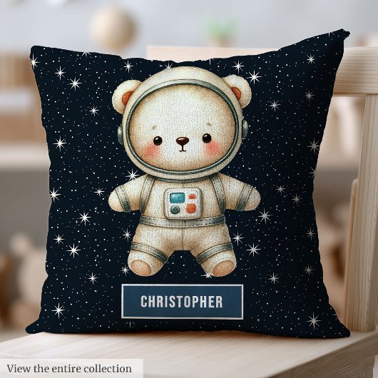 Adorable Teddy Bear Astronaut Coussin pour Baby Bo
