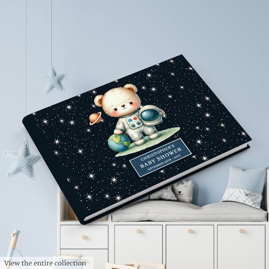 Adorable Teddy Bear Astronaut livre d'or pour les 