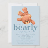 Adorable Teddy Bear Baby shower Invitation (Devant)