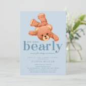 Adorable Teddy Bear Baby shower Invitation (Debout devant)