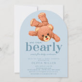 Adorable Teddy Bear Baby shower Invitation (Devant)