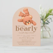 Adorable Teddy Bear Baby shower Invitation (Debout devant)