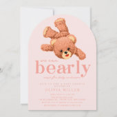Adorable Teddy Bear Baby shower Invitation (Devant)