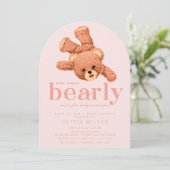 Adorable Teddy Bear Baby shower Invitation (Debout devant)