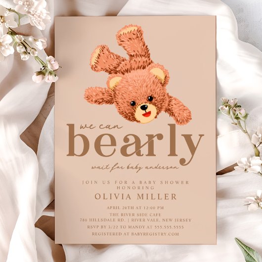 Adorable Teddy Bear Baby shower Invitation