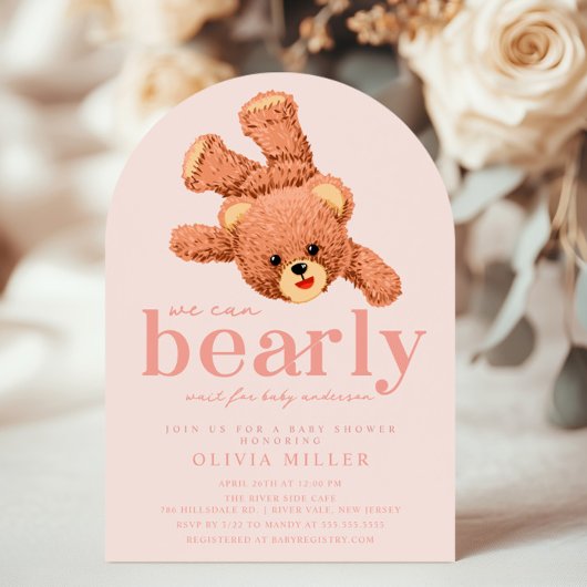 Adorable Teddy Bear Baby shower Invitation