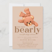 Adorable Teddy Bear Baby shower Invitation (Devant)