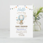 Adorable Teddy Bear Boy Kid Baby shower Invitation (Debout devant)