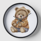 Adorable Teddy ours Horloge murale (Recto)