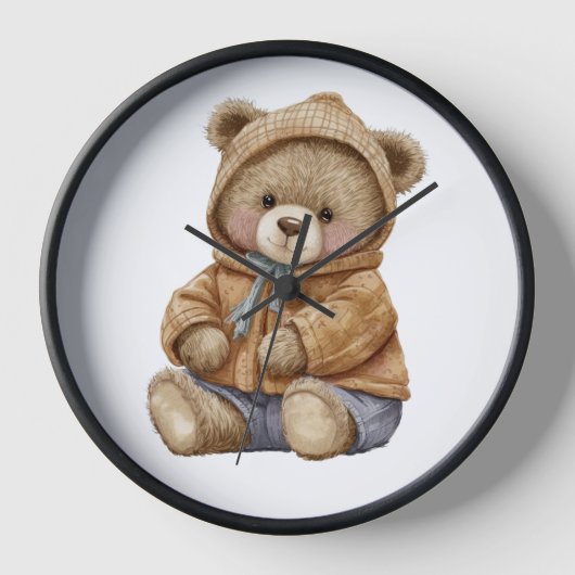 Adorable Teddy ours Horloge murale (Recto)