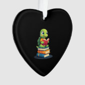 Adorable Turtle Reading Books (1) Ornament (voorkant)