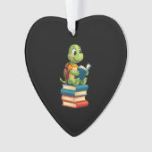 Adorable Turtle Reading Books (4) Ornament (voorkant)